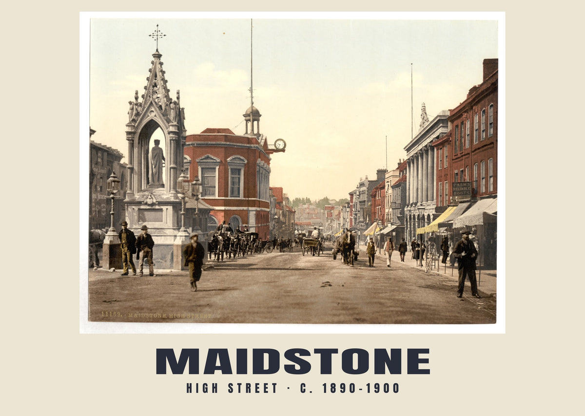 High Street, Maidstone, c. 1890–1900 heritage photograph