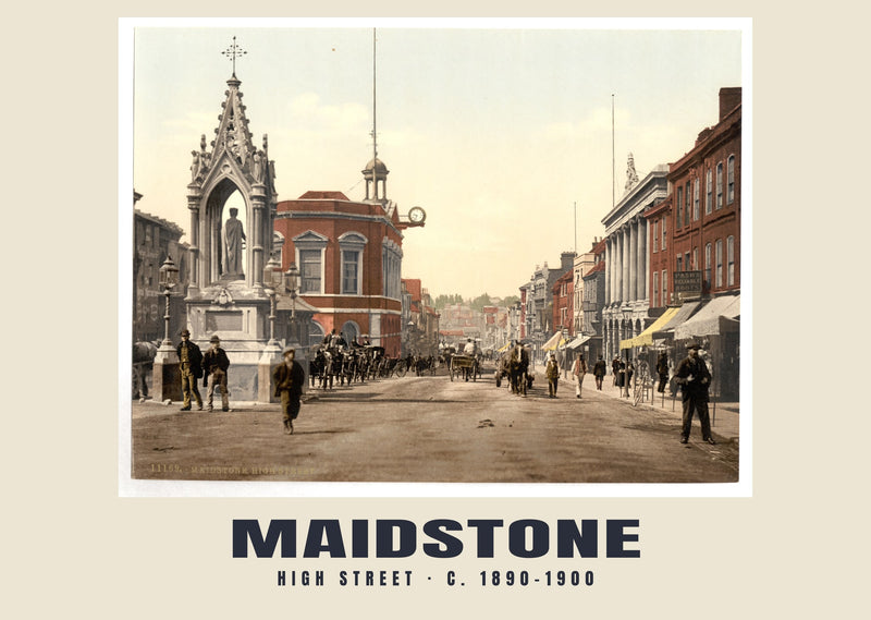 High Street, Maidstone, c. 1890–1900 Heritage Print