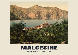 Town View, Malcesine — 1890–1900 · Vintage photochrom print