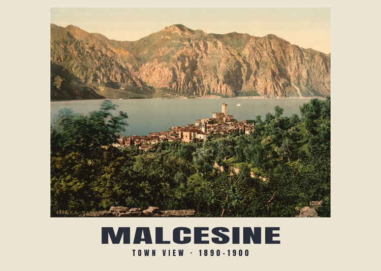 Town View, Malcesine — 1890–1900 · Vintage photochrom print