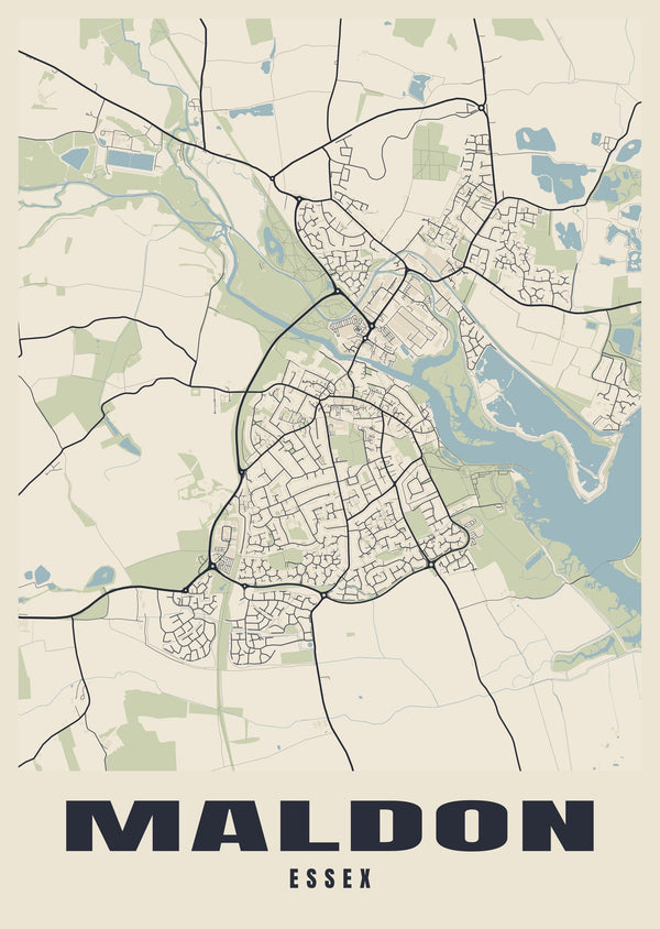 Maldon Street Map Poster