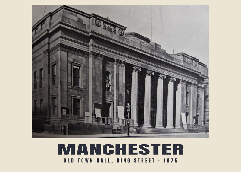 Altes Rathaus, King Street, Manchester — 1875 · Historischer Fotodruck