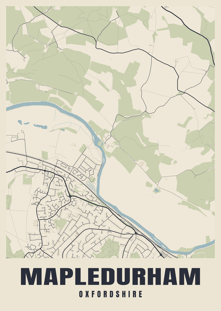Mapledurham Street Map Poster
