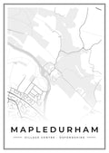Street map poster of Mapledurham village centre, Oxfordshire