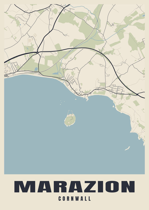 Marazion Street Map Poster