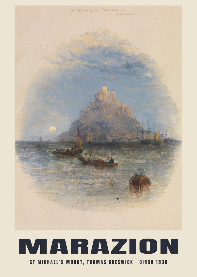 St Michael’s Mount, Thomas Creswick, Marazion — około 1838 · Reprodukcja historycznego obrazu