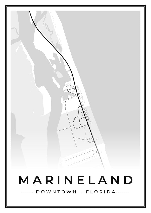 Marineland Downtown Street Map Poster