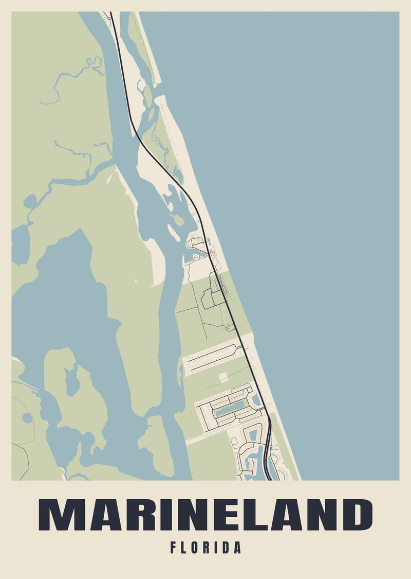 Marineland Street Map Poster