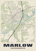 Street map poster of Marlow, Buckinghamshire