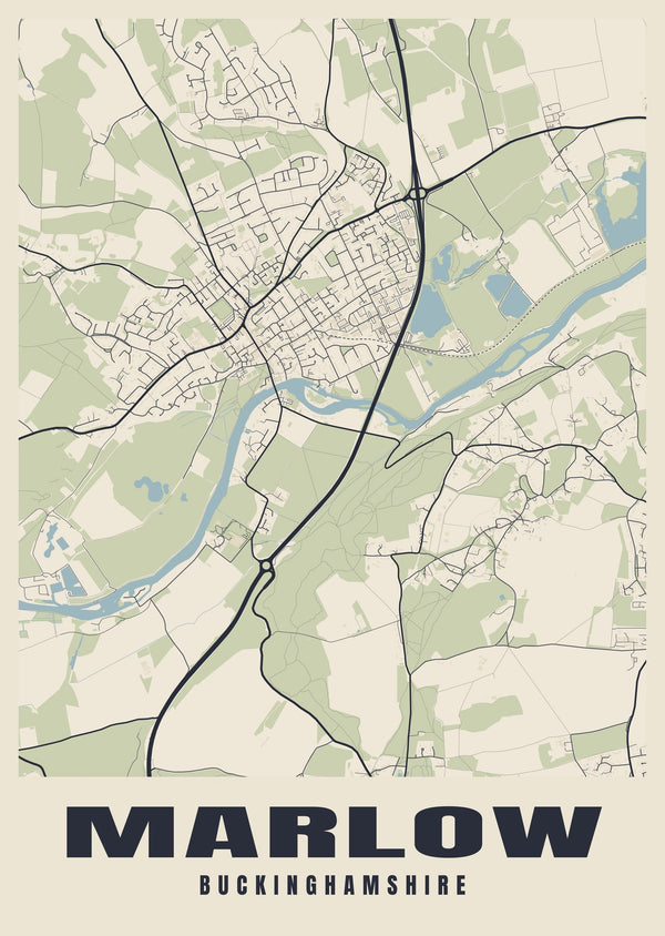 Marlow Street Map Poster
