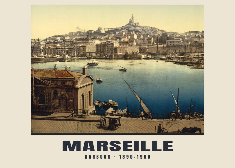 Porto, Marsiglia — 1890–1900 · Stampa di fotocromo d’epoca