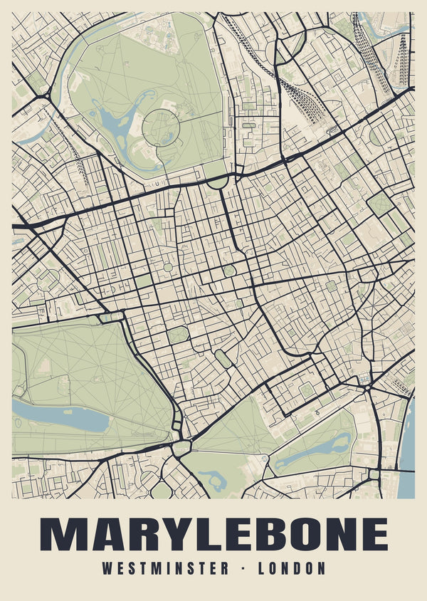 Marylebone Heritage Street Map Poster