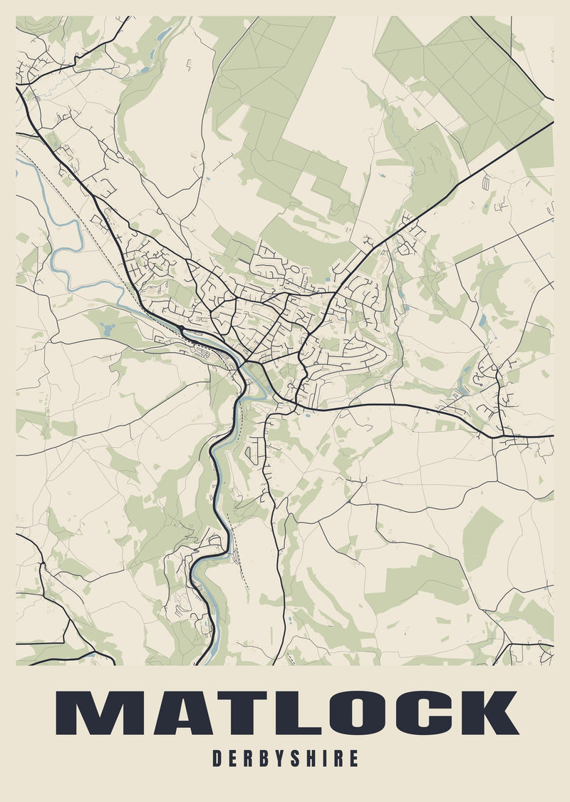 Matlock Street Map Poster
