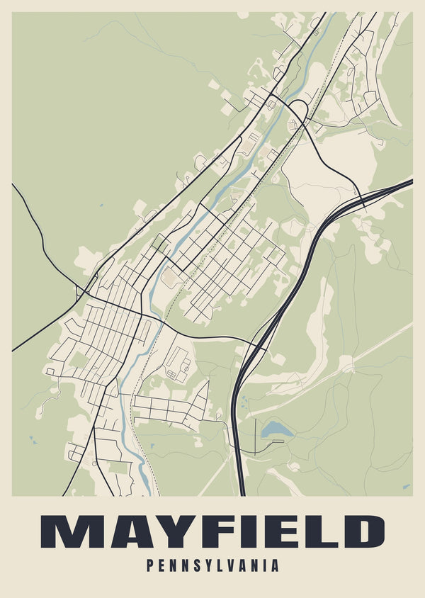 Mayfield Street Map Poster