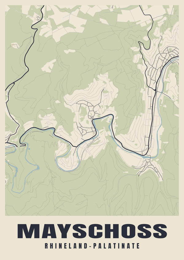 Mayschoß Street Map Poster