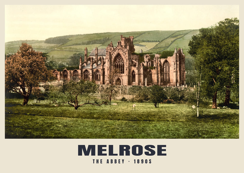 L'Abbazia, Melrose, 1890–1900 circa, Stampa d'epoca