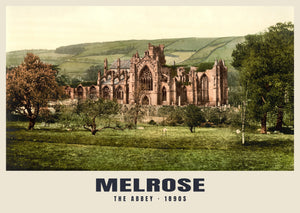L'Abbazia, Melrose, 1890–1900 circa, Stampa d'epoca