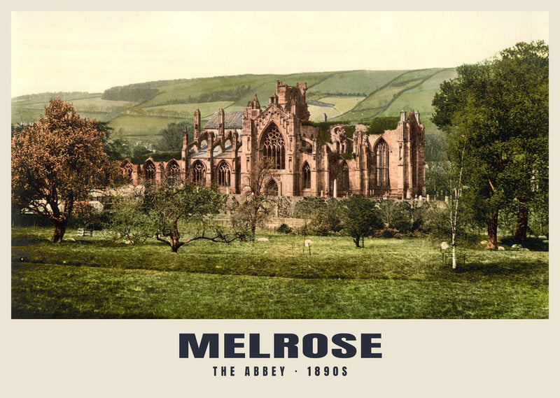 La abadía, Melrose, c. 1890–1900 Impresión patrimonial