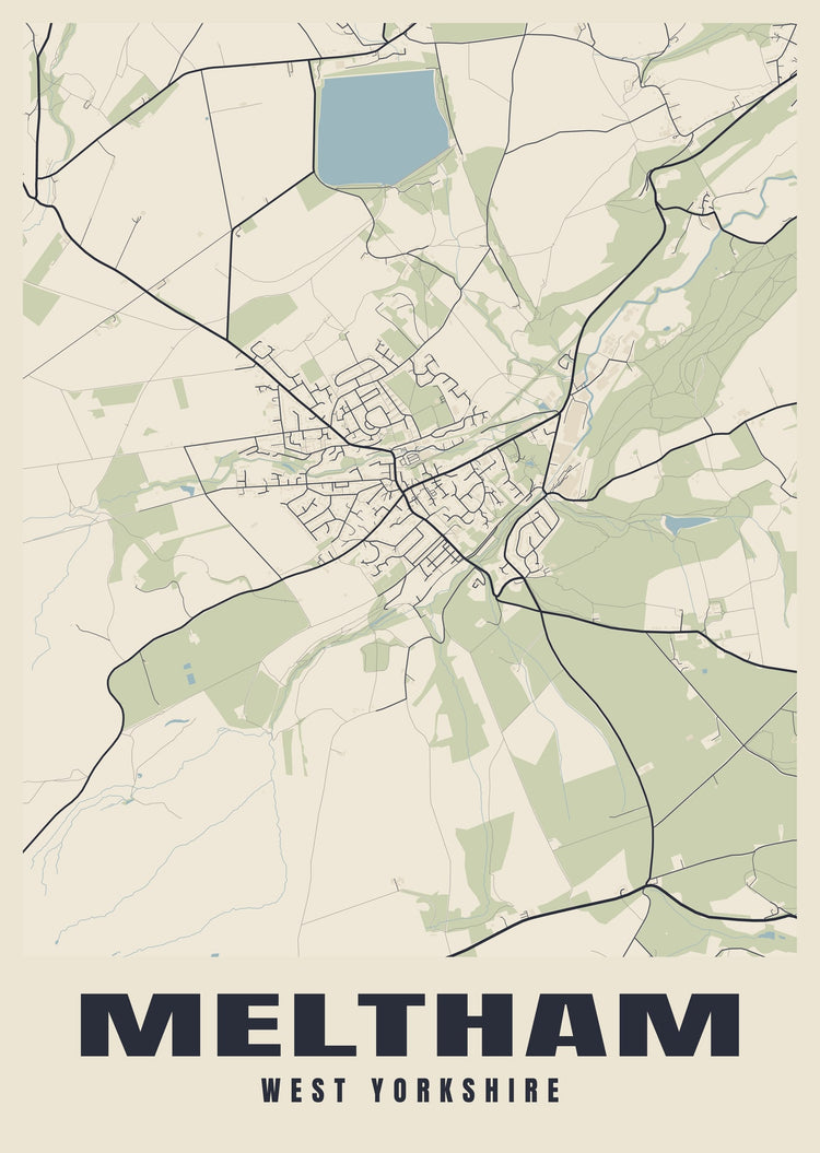 Meltham Street Map Poster