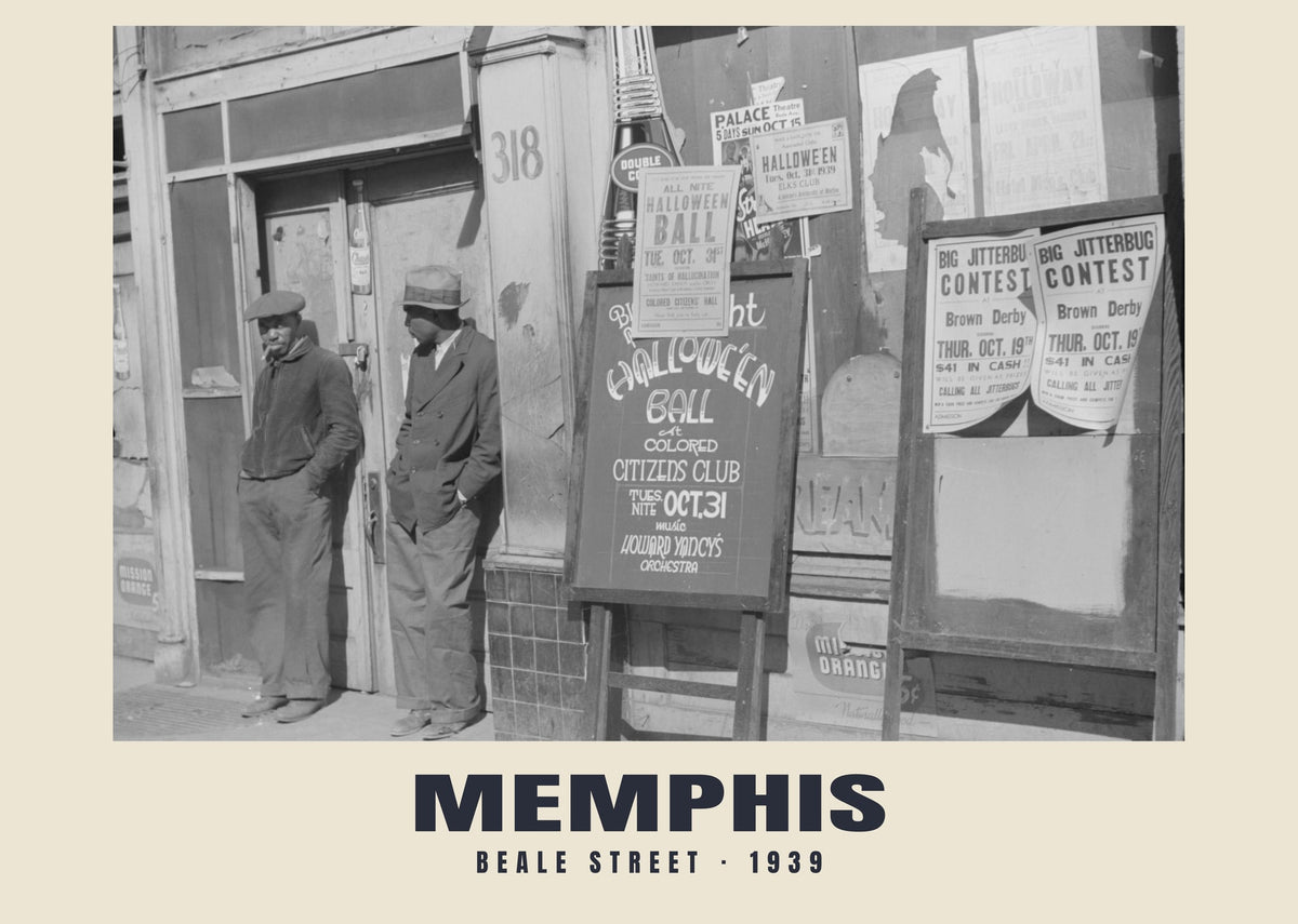 Beale Street, Memphis — 1939 · Historischer Fotodruck