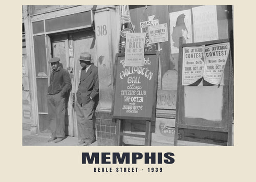 Beale Street, Memphis — Historic photograph print, 1939
