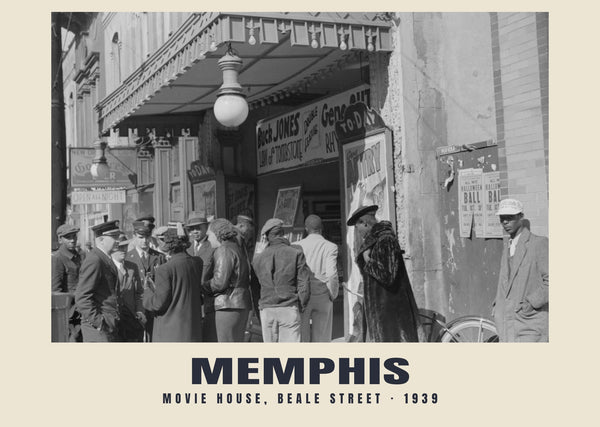 Kino, Beale Street, Memphis — 1939 · Historischer Fotodruck
