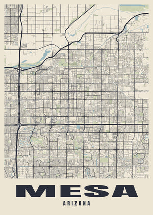 Mesa Street Map Poster