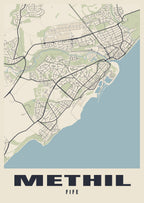 Street map poster of Methil, Fife
