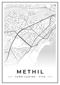 Street map poster of Methil town centre, Fife