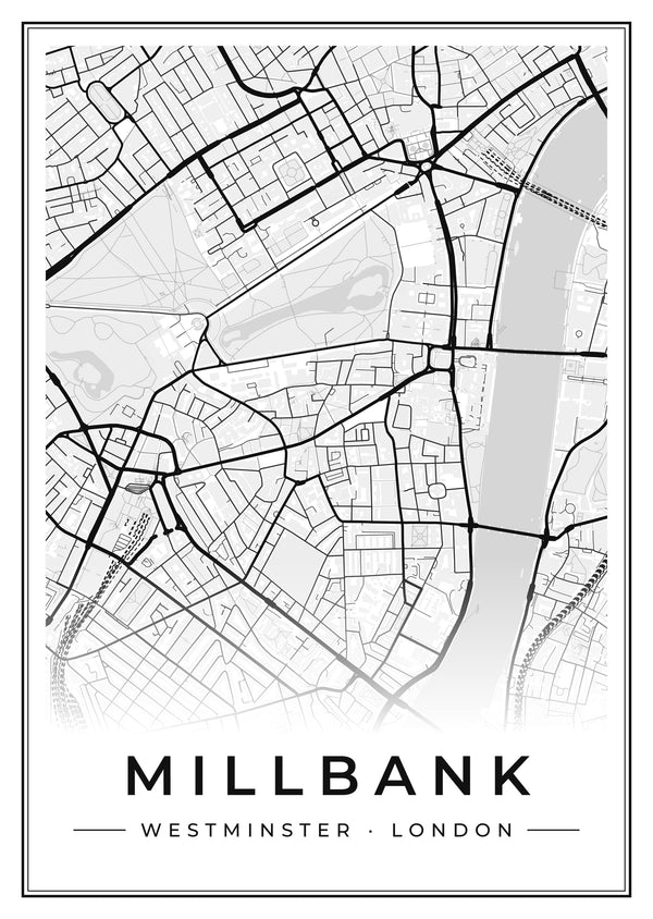 Millbank Street Map Poster