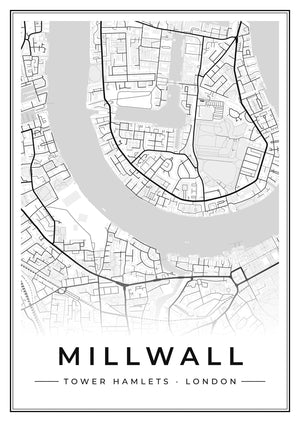 Millwall Street Map Poster