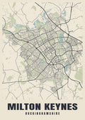 Street map poster of Milton Keynes, Buckinghamshire