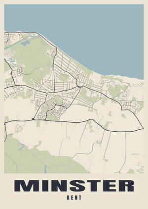 Minster Street Map Poster