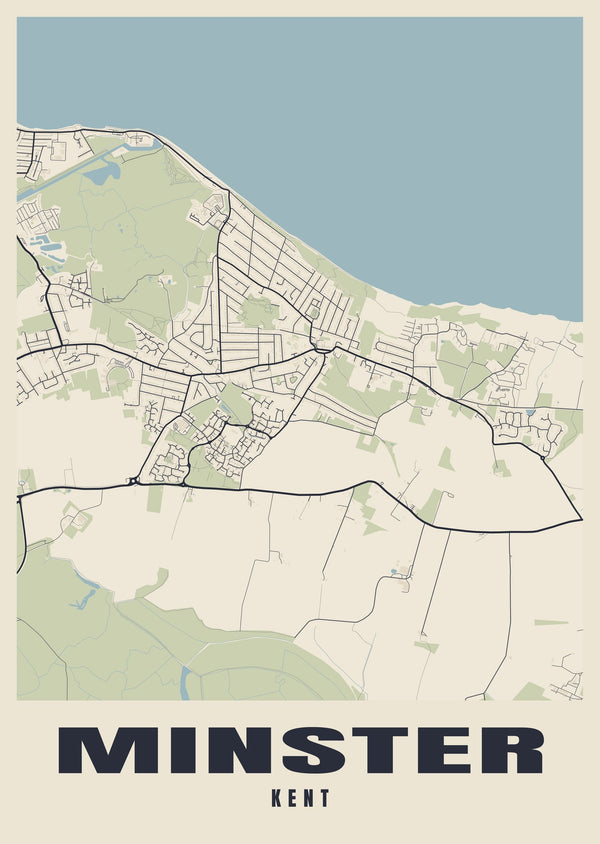 Minster Street Map Poster