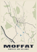 Street map poster of Moffat, Dumfries and Galloway