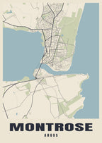 Street map poster of Montrose, Angus