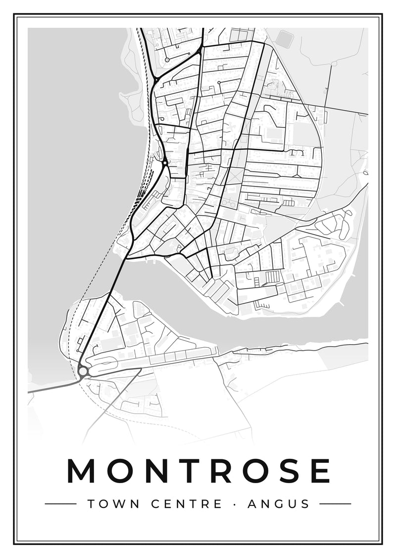 Montrose Town Centre Street Map Poster