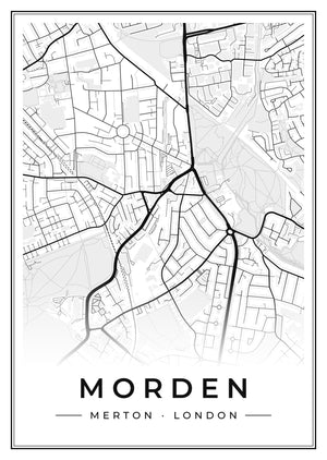 Morden Street Map Poster