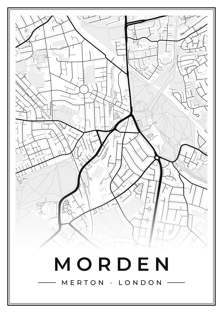 Morden Street Map Poster