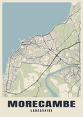 Street map poster of Morecambe, Lancashire