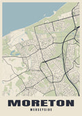 Street map poster of Moreton, Merseyside