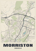 Street map poster of Morriston, Swansea