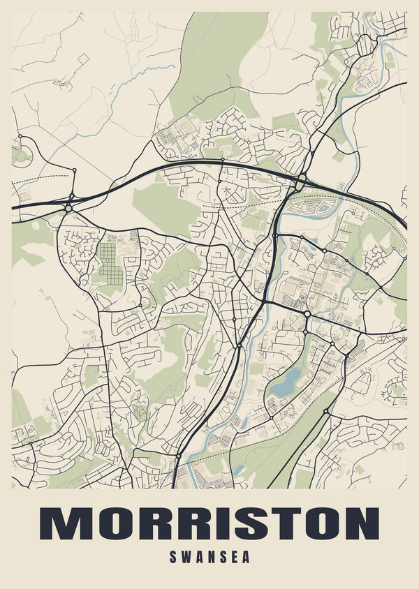 Morriston Street Map Poster