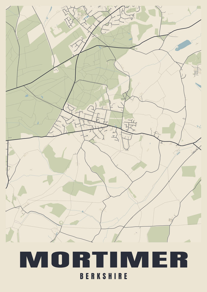 Mortimer Street Map Poster