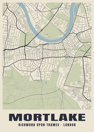 Mortlake Heritage Street Map Poster