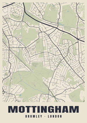 Mottingham Heritage Street Map Poster