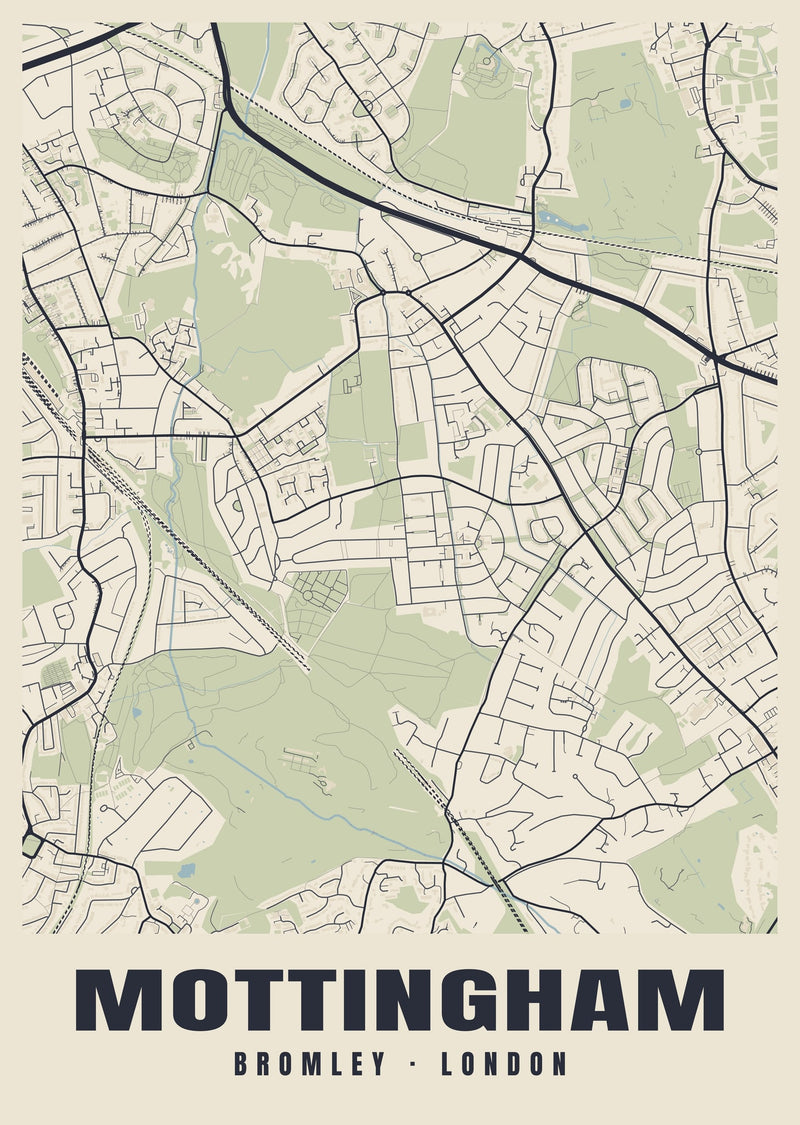 Mottingham Heritage Street Map Poster