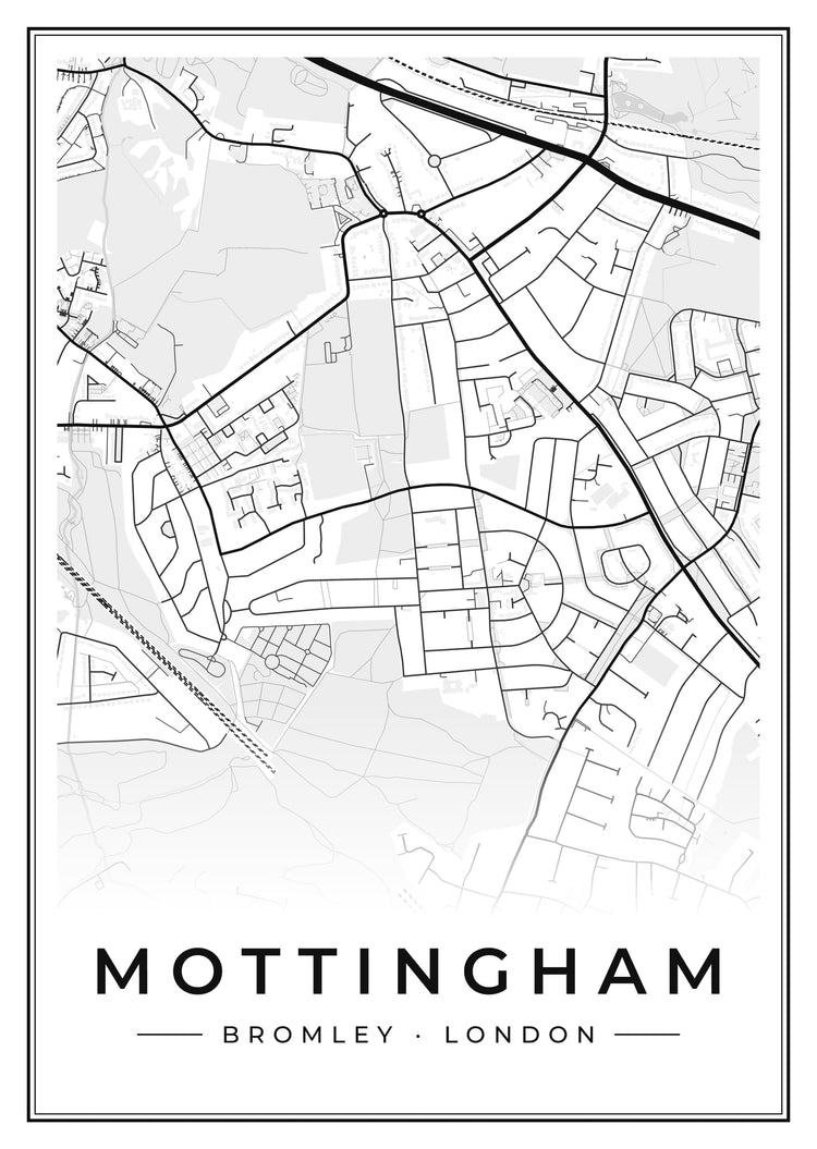 Mottingham Street Map Poster