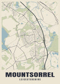 Street map poster of Mountsorrel, Leicestershire