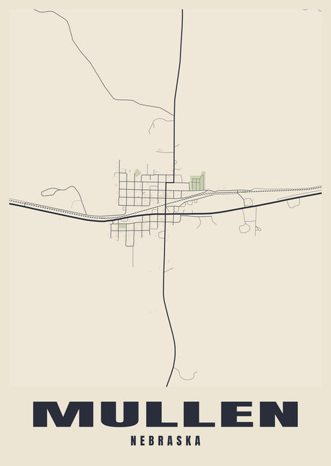 Mullen Street Map Poster